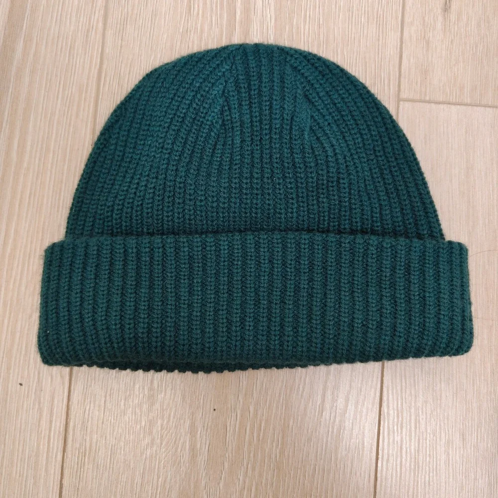 The North Face Unisex Salty Dog Beanie Teal Green Ribbed Knit Jersey Lined Hat